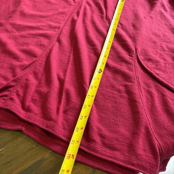 LOGO Lori Goldstein Tunic Sweater Top Burgundy Wine Merlot Pockets Plus Size 3X - Picture 8 of 9